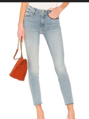 Mother high waisted looker ankle fray size 26 in the wash pretty please